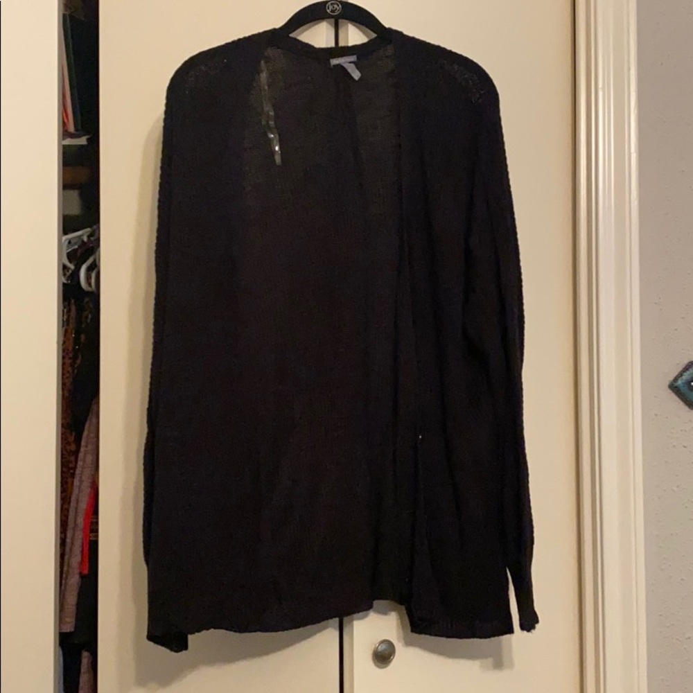 Black long sleeve cardigan